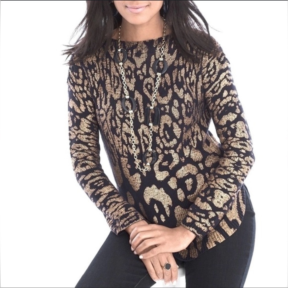 CHICO’s boat neck sweater size 1 like new